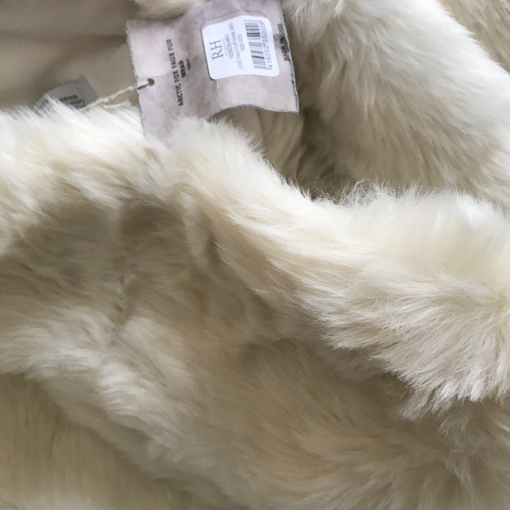 NWT Restoration Hardware Luxe Faux Fur Wrap
